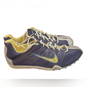 Nike‎ Bowerman size 7 yellow/blue track and field cleats/sneakers